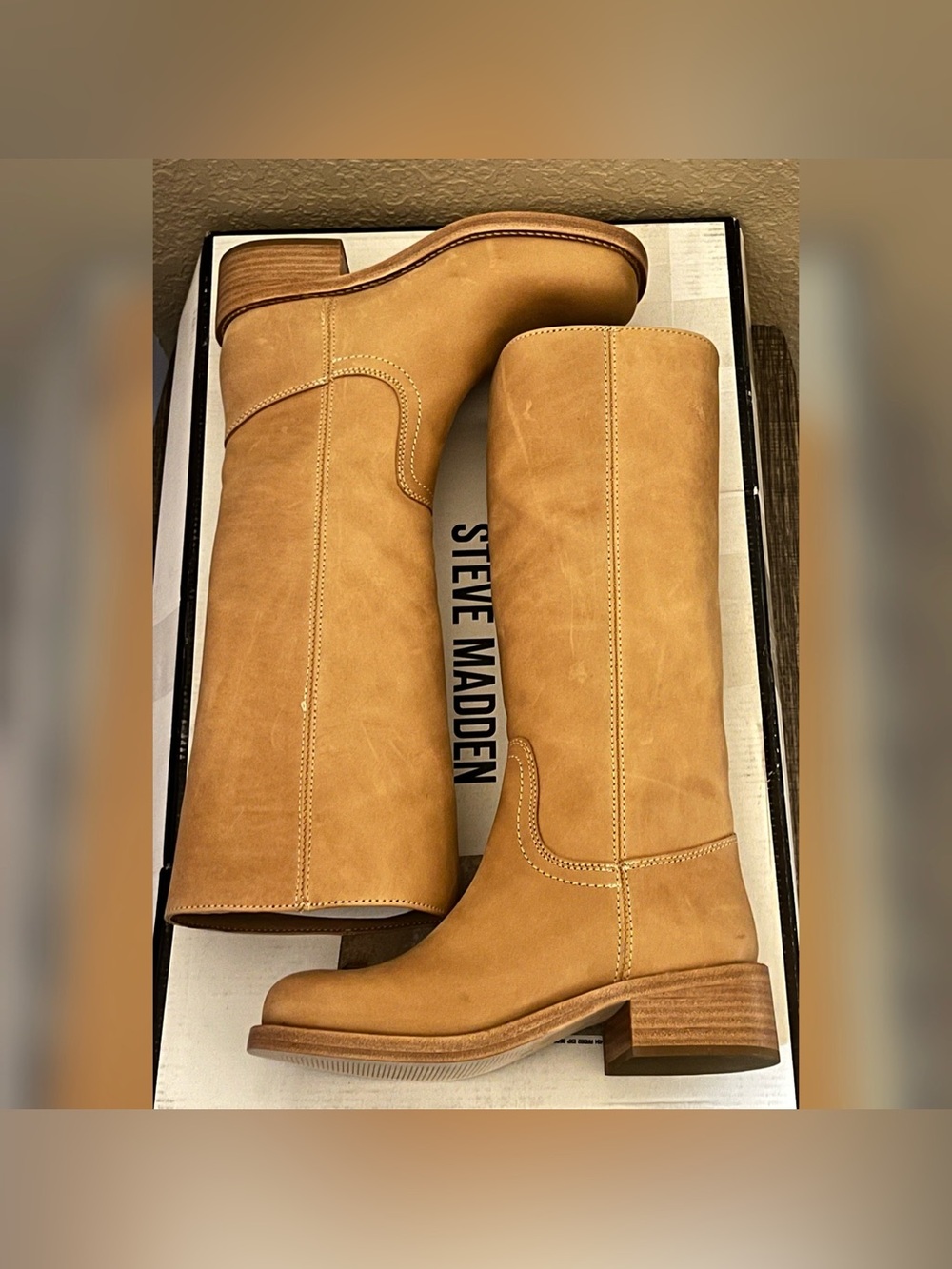 Steve Madden Riggs Banana Leather Boots Women’s Size-5.5M